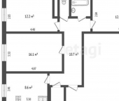 3-комн, 65кв м, этаж 3/9 б-р Юных Ленинцев, 1А
