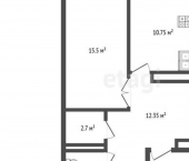 2-комн, 51кв м, этаж 11/18 Автозаводский проспект, 59А
