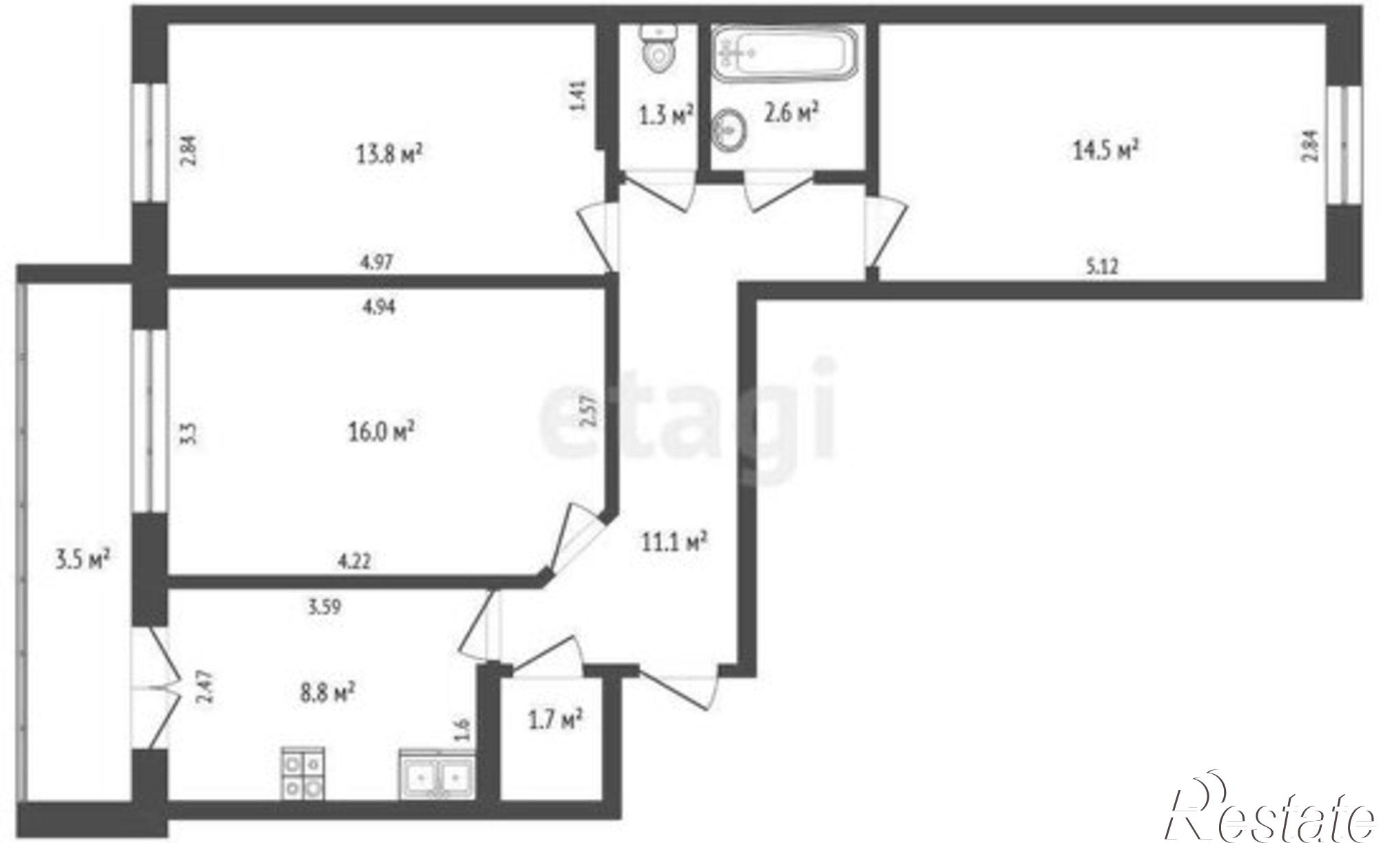 Купить квартиру за 8 250 000 рублей на ул Раскольникова, 23
