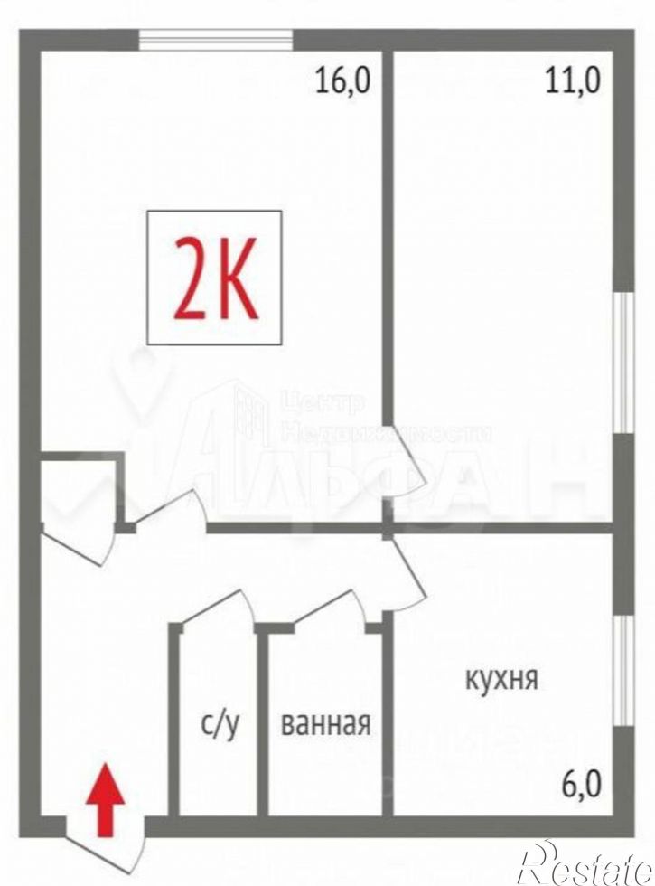 2-комн квартира Парковый пер, 6,  д. 6