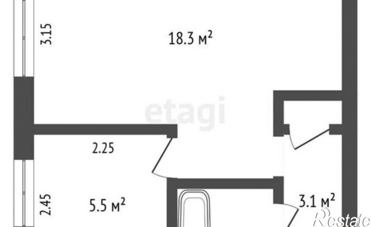 1-комн квартира ул Железнодорожников, 61,  д. 61