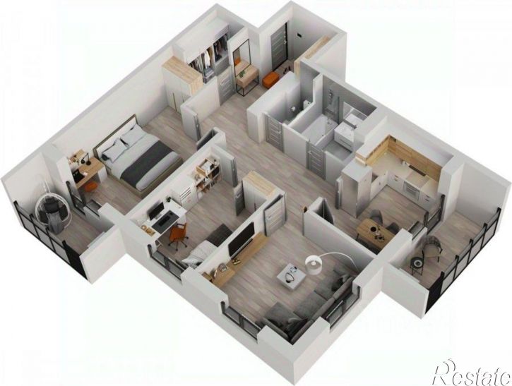 3-комн квартира в новом доме пр-кт Яшьлек, 6А,  д. 6А