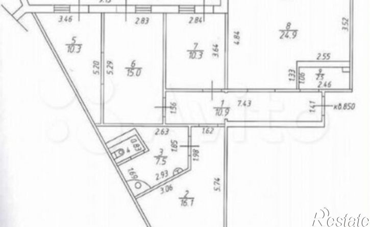 5-комн квартира пр-кт Хасана Туфана, 22/9,  д. 22/9