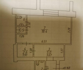 1-комн, 43кв м, этаж 1/5 б-р им Павла Корчагина, 1