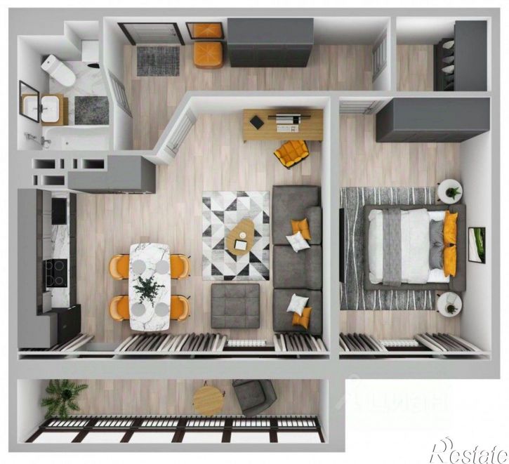 2-комн квартира в новом доме пр-кт Яшьлек, 6А,  д. 6А