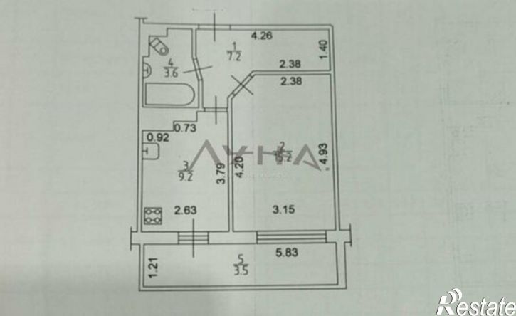 1-комн квартира ул Виктора Полякова, 20В,  д. 20В