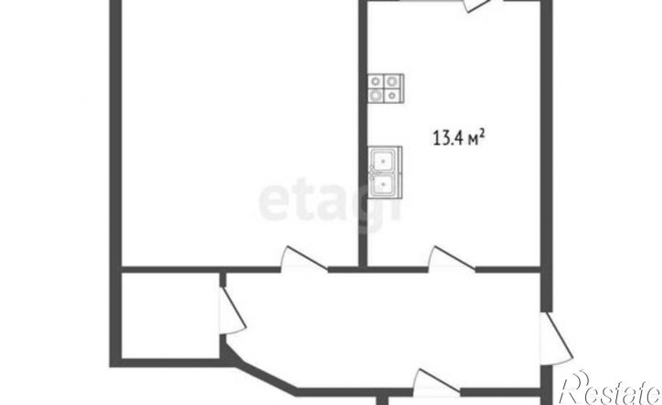 1-комн квартира ул Виктора Полякова, 17А,  д. 17А