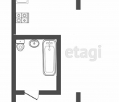 1-комн, 29кв м, этаж 1/5 Садовый переулок, 11