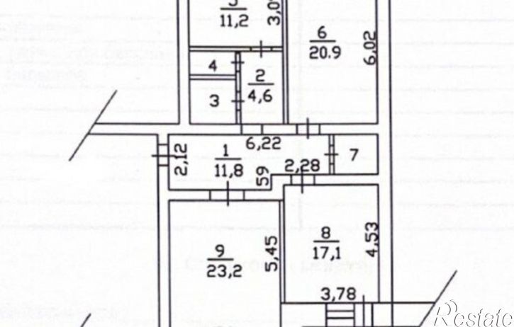 3-комн квартира Комсомольская наб, 42,  д. 42